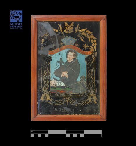 Podmalba na skle svatý František